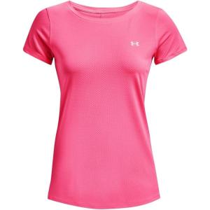 imageUnder Armour Womens HeatGear Armour ShortSleeve TShirt640 Pink Punk   Metallic Silver