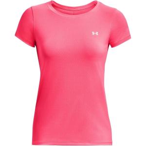 imageUnder Armour Womens HeatGear Armour ShortSleeve TShirt683 Pink Shock   Iridescent