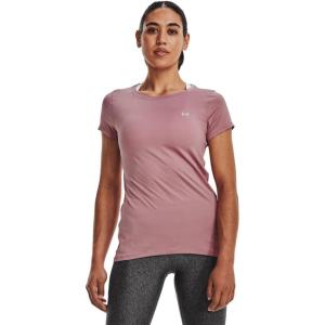 imageUnder Armour Womens HeatGear Armour ShortSleeve TShirt697 Pink Elixir   Iridescent