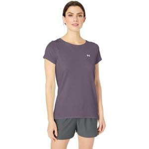 imageUnder Armour Womens HeatGear Armour ShortSleeve TShirtFlint 033Metallic Silver