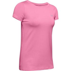 imageUnder Armour Womens HeatGear Armour ShortSleeve TShirtLipstick 691Metallic Silver