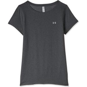 imageUnder Armour Womens HeatGear Armour ShortSleeve TShirtPitch Gray Light Heather 012Metallic Silver