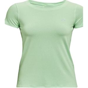 imageUnder Armour Womens HeatGear Armour ShortSleeve TShirtToddy Green 370Metallic Silver