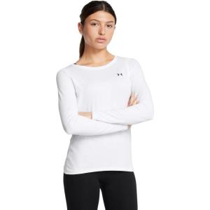 imageUnder Armour Womens Heatgear Longsleeve TShirt101 White   Black