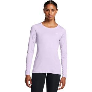 imageUnder Armour Womens Heatgear Longsleeve TShirt535 Salt Purple   White