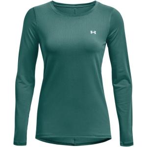 imageUnder Armour Womens Heatgear Longsleeve TShirt722 Coastal Teal   Iridescent