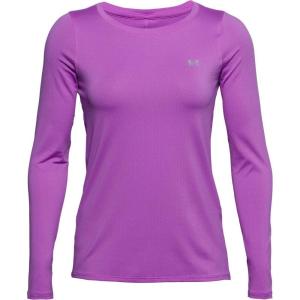 imageUnder Armour Womens Heatgear Longsleeve TShirtExotic Bloom 568Metallic Silver