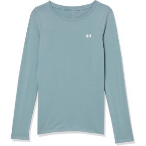 imageUnder Armour Womens Heatgear Longsleeve TShirtHushed Turquoise 396Metallic Silver