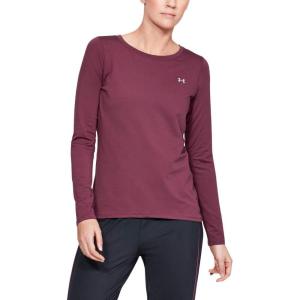 imageUnder Armour Womens Heatgear Longsleeve TShirtLevel Purple 569Metallic Silver
