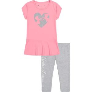imageUnder Armour girls Short Sleeve Shirt and Legging Set Durable Stretch and LightweightSolar Pink Sp22