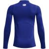 imageUnder Armour Boys ColdGear Mock Long Sleeve TShirt400 Royal   White