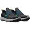 imageUnder Armour Boys Pre School Surge 3 SlipOn Running Shoe002 BlackStatic BlueLime Surge