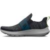 imageUnder Armour Boys Pre School Surge 3 SlipOn Running Shoe002 BlackStatic BlueLime Surge