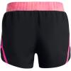 imageUnder Armour Girls Fly by Printed Shorts005 Black   Rebel Pink
