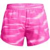 imageUnder Armour Girls Fly by Printed Shorts654 Rebel Pink  Rebel Pink  Reflective