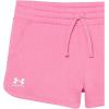 imageUnder Armour Girls Rival Fleece Shorts659 Pink Edge   White