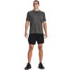 imageUnder Armour Mens Tech 20 VNeck ShortSleeve TShirtCarbon Heather  Black