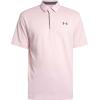 imageUnder Armour Mens Tech Golf Polo647 Prime Pink   Pitch Gray