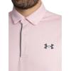 imageUnder Armour Mens Tech Golf Polo647 Prime Pink   Pitch Gray