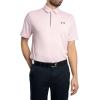imageUnder Armour Mens Tech Golf Polo647 Prime Pink   Pitch Gray