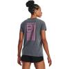imageUnder Armour Womens New Freedom Flag TShirt012 Pitch Gray Medium Heather   Pink Edge