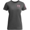 imageUnder Armour Womens New Freedom Flag TShirt025 Castlerock   Pink Edge