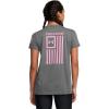 imageUnder Armour Womens New Freedom Flag TShirt026 Castlerock   Meta Pink