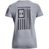 imageUnder Armour Womens New Freedom Flag TShirt036 Steel Light Heather   Black