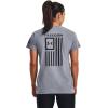 imageUnder Armour Womens New Freedom Flag TShirt036 Steel Light Heather   Black