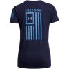 imageUnder Armour Womens New Freedom Flag TShirt410 Midnight Navy   Viral Blue