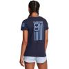 imageUnder Armour Womens New Freedom Flag TShirt411 Midnight Navy   Horizon Blue