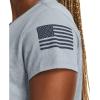 imageUnder Armour Womens New Freedom Flag TShirt466 Harbor Blue Medium Heather   Downpour Gray