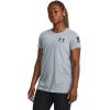imageUnder Armour Womens New Freedom Flag TShirt466 Harbor Blue Medium Heather   Downpour Gray