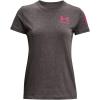 imageUnder Armour Womens New Freedom Flag TShirtCharcoal Medium Heather 019Virtual Pink