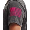 imageUnder Armour Womens New Freedom Flag TShirtCharcoal Medium Heather 019Virtual Pink