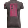 imageUnder Armour Womens New Freedom Flag TShirtCharcoal Medium Heather 019Virtual Pink