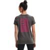 imageUnder Armour Womens New Freedom Flag TShirtCharcoal Medium Heather 019Virtual Pink