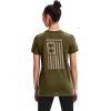 imageUnder Armour Womens New Freedom Flag TShirtMarine Od Green 390Desert Sand