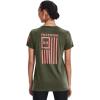 imageUnder Armour Womens New Freedom Flag TShirtMarine Od Green 391Pink Sands