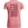 imageUnder Armour Womens New Freedom Flag TShirtPink Clay 663League Red