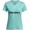 imageUnder Armour Womens Tech Marker Twist Short Sleeve T Shirt482 Radial Turquoise   Hydro Teal