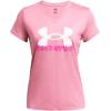imageUnder Armour Womens Tech Marker Twist Short Sleeve T Shirt697 Sunset Pink   White