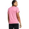 imageUnder Armour Womens Tech Marker Twist Short Sleeve T Shirt697 Sunset Pink   White