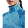 imageUnder Armour Womens Tech Twist  Zip LongSleeve Pullover419 Capri  Fuse Teal  Metallic Silver
