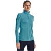 imageUnder Armour Womens Tech Twist  Zip LongSleeve Pullover433 Glacier Blue  White  Metallic Silver