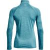 imageUnder Armour Womens Tech Twist  Zip LongSleeve Pullover433 Glacier Blue  White  Metallic Silver