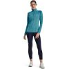 imageUnder Armour Womens Tech Twist  Zip LongSleeve Pullover433 Glacier Blue  White  Metallic Silver