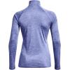 imageUnder Armour Womens Tech Twist  Zip LongSleeve Pullover495 Baja Blue  White  Metallic Silver