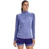 imageUnder Armour Womens Tech Twist  Zip LongSleeve Pullover495 Baja Blue  White  Metallic Silver