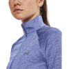 imageUnder Armour Womens Tech Twist  Zip LongSleeve Pullover495 Baja Blue  White  Metallic Silver